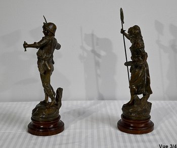 Coppia di Soggetti Regolati "Il Pescatore e la Pescatrice", di G.Maxim - Inizio XX Sec.