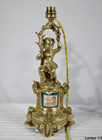 Coppia di Candelieri in Bronzo Dorato, Epoca Napoleone III - Metà XIX Secolo