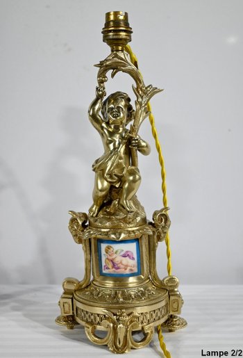 Coppia di Candelieri in Bronzo Dorato, Epoca Napoleone III - Metà XIX Secolo