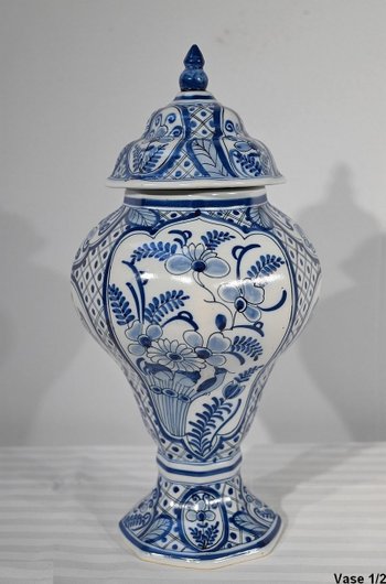 Pair of Delft Earthenware Vases - Early 20th Century