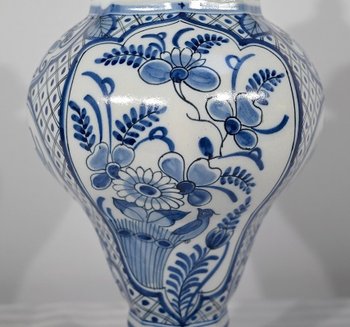 Pair of Delft Earthenware Vases - Early 20th Century