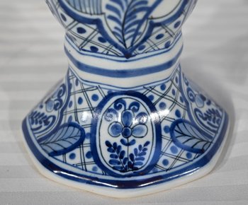 Pair of Delft Earthenware Vases - Early 20th Century