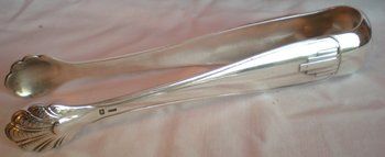 12 teaspoons + matching sugar tongs in silver Orfèvre Perrin