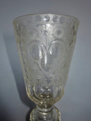 Bohemian leg glass, Mid 18th Century.