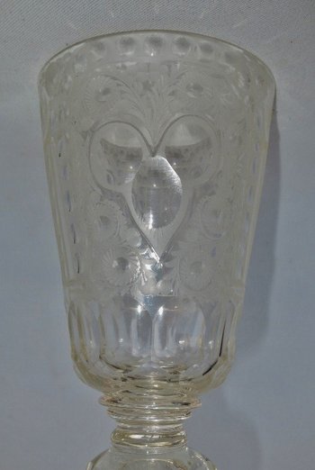 Bohemian leg glass, Mid 18th Century.