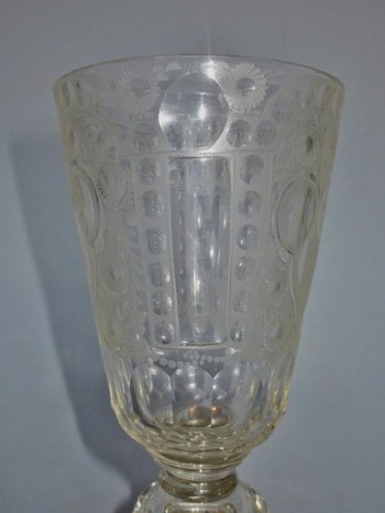 Bohemian leg glass, Mid 18th Century.
