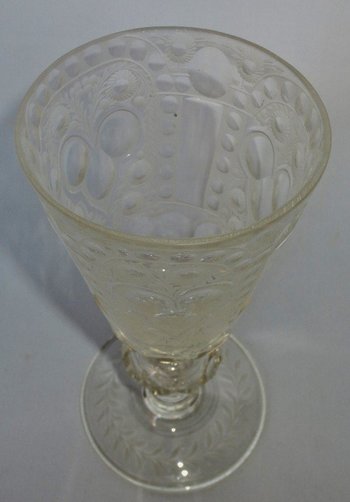 Bohemian leg glass, Mid 18th Century.