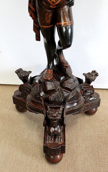 Ornamental Wooden Bolster - Nineteenth