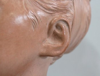 Terracotta bust of Louise Brongniart, after Houdon – 1900