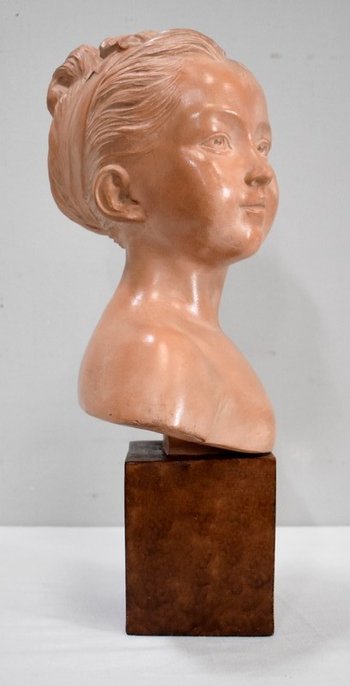 Terracotta bust of Louise Brongniart, after Houdon – 1900