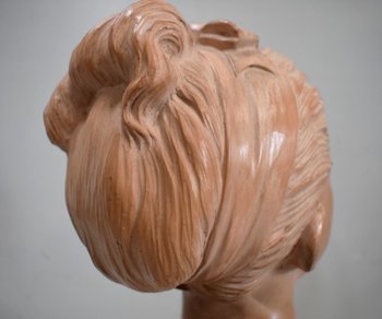 Terracotta bust of Louise Brongniart, after Houdon – 1900