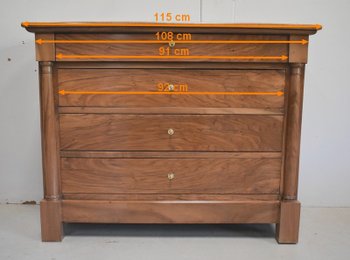 Petite Commode en Noyer Massif – Début XIXe