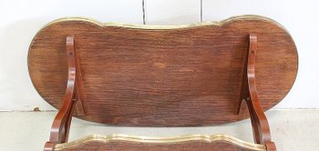 Small “Rognon” Serving Table in Mahogany Veneer, Louis XVI Style – Late 19th Century