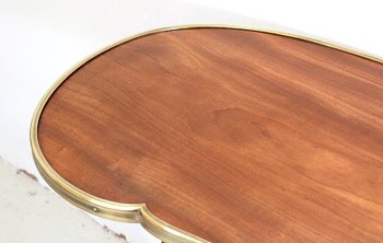 Small “Rognon” Serving Table in Mahogany Veneer, Louis XVI Style – Late 19th Century