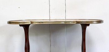 Small “Rognon” Serving Table in Mahogany Veneer, Louis XVI Style – Late 19th Century