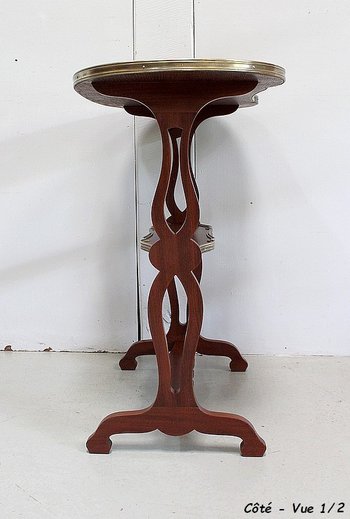 Small “Rognon” Serving Table in Mahogany Veneer, Louis XVI Style – Late 19th Century
