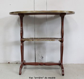 Small “Rognon” Serving Table in Mahogany Veneer, Louis XVI Style – Late 19th Century