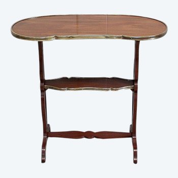 Small “Rognon” Serving Table in Mahogany Veneer, Louis XVI Style – Late 19th Century