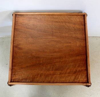 Table Desserte à Roulettes en Noyer, Art Déco – Début XXe