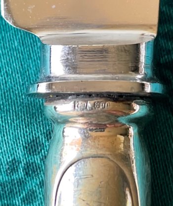 6 art nouveau table knives