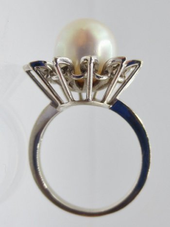Anello, Perla E Oro Bianco.