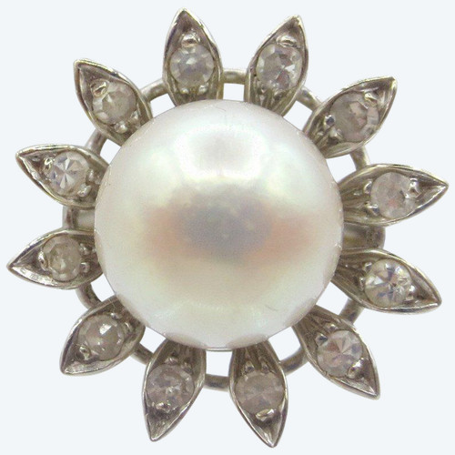 Anello, Perla E Oro Bianco.