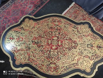 Table Violon Napoléon III en Marqueterie Boulle