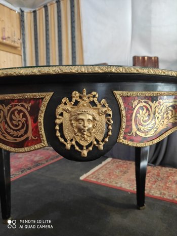 Table Violon Napoléon III en Marqueterie Boulle