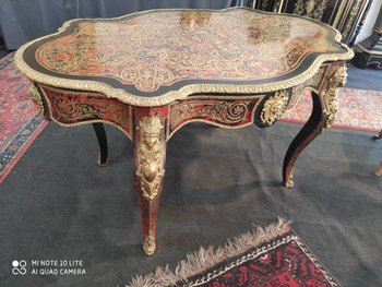 Table Violon Napoléon III en Marqueterie Boulle