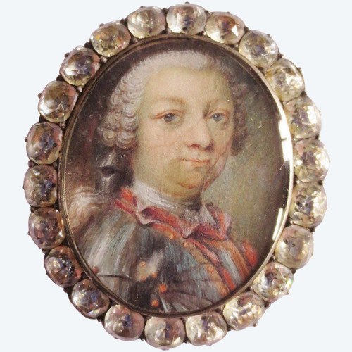 Miniature On Vellum Louis XV Period.