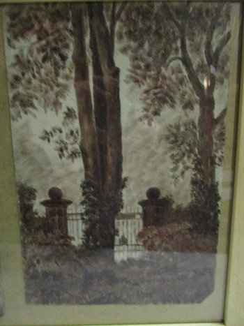 Two paintings enhanced in ink by Kuwasseg.