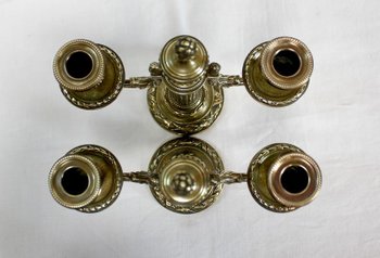 Pair of Bronze Candlesticks, Louis XVI style - 2nd half of the 19th century