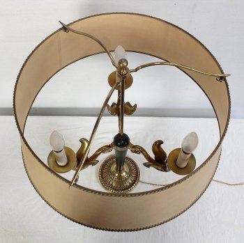 Bedeutende Lampe aus goldenem Messing, Empire-Stil - Anfang des 20. Jahrhunderts