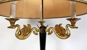 Bedeutende Lampe aus goldenem Messing, Empire-Stil - Anfang des 20. Jahrhunderts