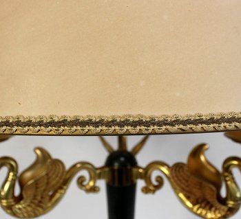 Bedeutende Lampe aus goldenem Messing, Empire-Stil - Anfang des 20. Jahrhunderts