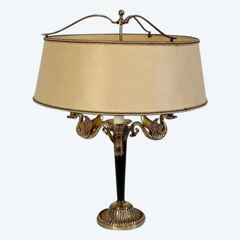 Bedeutende Lampe aus goldenem Messing, Empire-Stil - Anfang des 20. Jahrhunderts