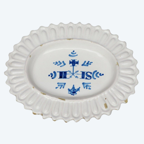 Nevers Earthenware Dish, 17th Century.