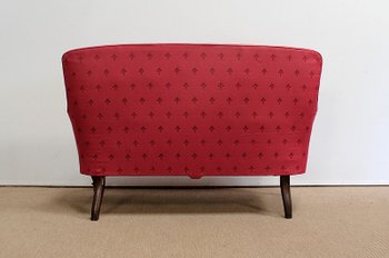 Panca in tappezzeria Rosso Lampone, epoca Napoleone III – 2° metà del XIX secolo