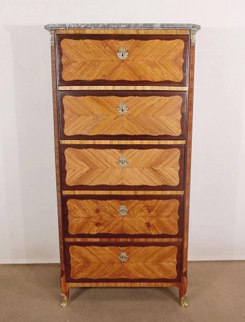 Chiffonnier en Bois Précieux, époque Louis XV – XVIIIe