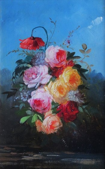 Paire De Bouquets, XIXe Siècle.