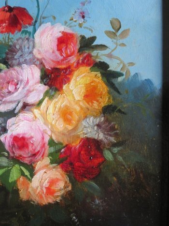 Paire De Bouquets, XIXe Siècle.