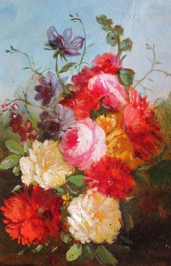 Paire De Bouquets, XIXe Siècle.