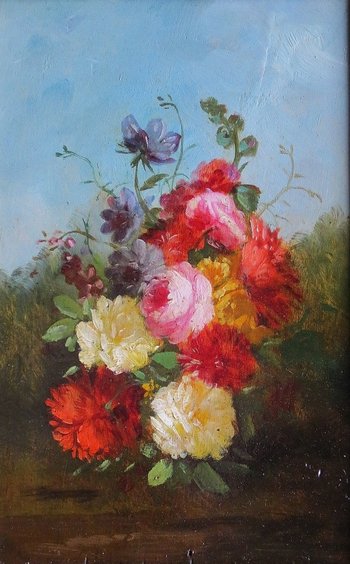 Paire De Bouquets, XIXe Siècle.
