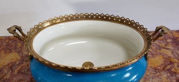 Enamelled Porcelain and Gilt Bronze Planter - Late 19th Century