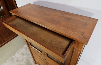Commode Vitrine de Propriété en Merisier Massif, époque Empire – Début XIXe