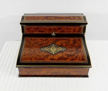 Travel case in Thuya magnifying glass, Napoleon III period – Mid-19th century