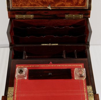 Travel case in Thuya magnifying glass, Napoleon III period – Mid-19th century