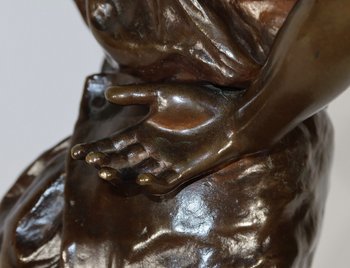 Importante "Giovane contadina" in bronzo, firmata H. Moreau - 2a parte del XIX secolo