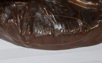 Importante "Giovane contadina" in bronzo, firmata H. Moreau - 2a parte del XIX secolo