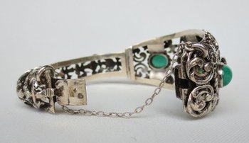 Bracelet En Argent Massif XIXe Siècle.